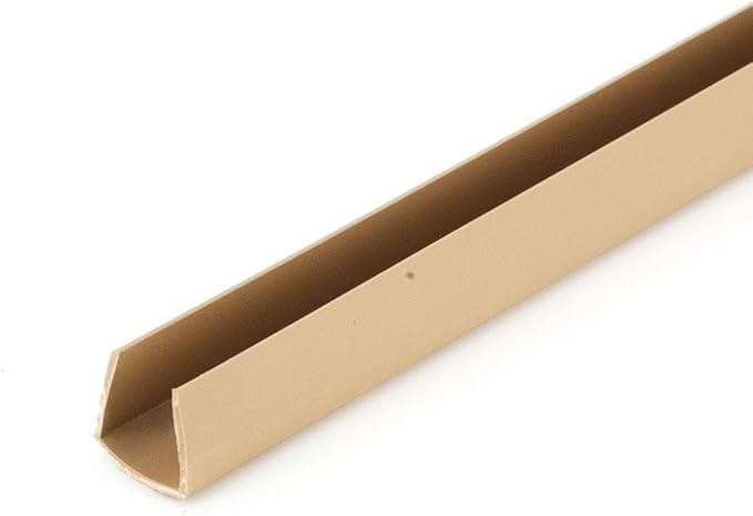 Outwater Plastics Beige 1/2'' Styrene Plastic U-Channel/C-Channel 48 Inch Lengths (Pack of 3)