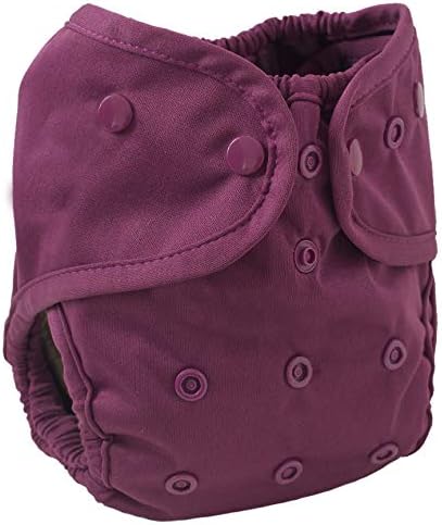 Buttons Cloth Diaper Cover - One Size (Plum)