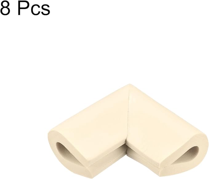 uxcell Corner Guards Edge Protectors, 8Pack U Foam Safety Bumper W Self-Adhesive Tape Furniture Corner Table Edge Guard, 2.16"x1.38"x0.31", Beige