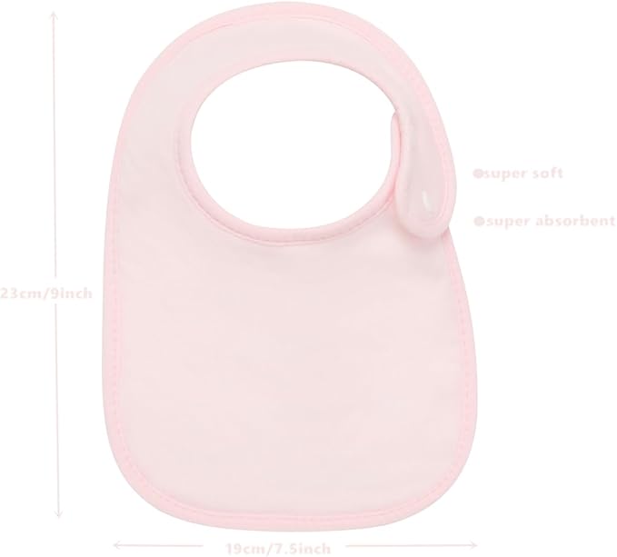 8 Pack Baby Bibs Unisex Adjustable with Snaps Ultra Soft Absorbent Drooling Teething for Boys and Girls