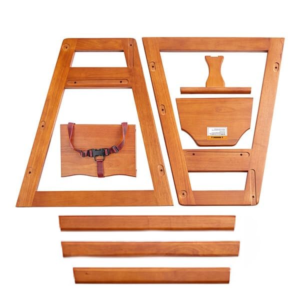Standard Height Wooden High Chairs for Babies and Toddlers, Commercial Restaurant High Chair, Easy to Assemble, Walnut Finish