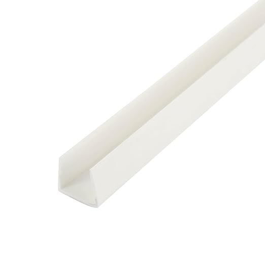 Outwater Plastics White 5/8'' Styrene Plastic U-Channel/C-Channel 72 Inch Lengths (Pack of 10 Pieces, 60 feet Total)