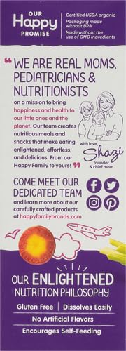 Happy Baby Gentle Teethers Organic Teething Wafers Blueberry Purple Carrot, 0.14 Ounce Packets (Box of 12) Soothing Rice Cookies for Teething Babies Dissolves Easily, Gluten Free No Artificial Flavor
