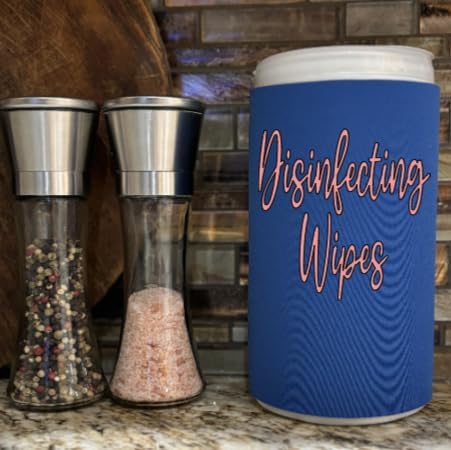 Rose Gold Script Decorative Cleaning Wipe Covers (Royal Blue, Small)
