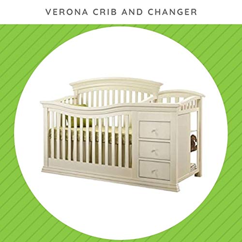 Full-Size Conversion Kit Bed Rails for Sorelle Crib & Changer Combos - Solid Wood Rail - Toddler & Adult Rail for Full-Size Beds - Nursery & Baby Furniture (French White - Verona Crib & Changer)