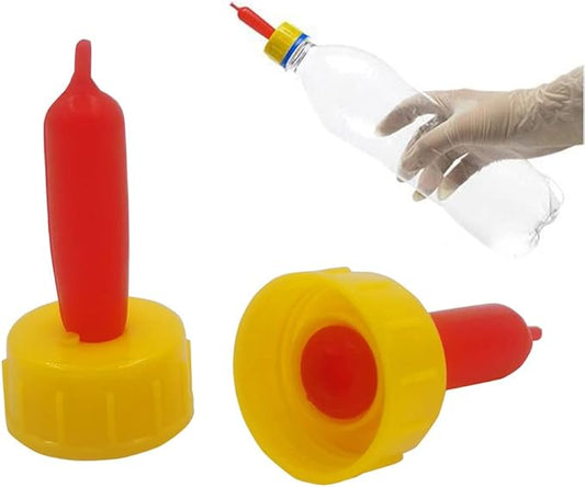 12-Pack Pritchard Nipple for Goats Milk Drink Bottle Nipple Soft Rubber Pritchard Teat for Small Animal Nursing Lambs Goat Kids Pup Dog Foal Calf Piglet Feed Orphaned