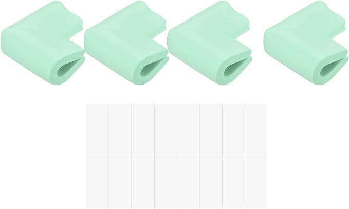 uxcell Corner Guards Edge Protectors, 12Pack U Foam Safety Bumper W Self-Adhesive Tape Furniture Corner Table Edge Guard, 2.16"x1.38"x0.315", Green