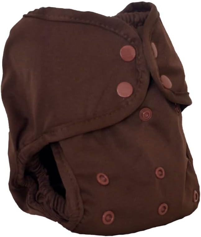 Buttons Cloth Diaper Cover – Snap Super One Size (12-40lbs) (Chocolate)