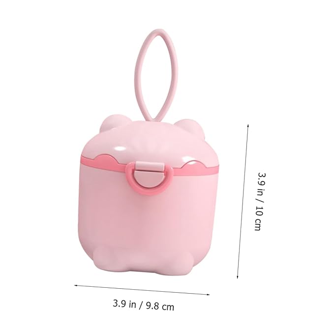 Hemoton 2pcs Portable Powder Dispenser Food-grade Container for Formula Storage Capacity for Travel and Outdoor Use Pig Design
