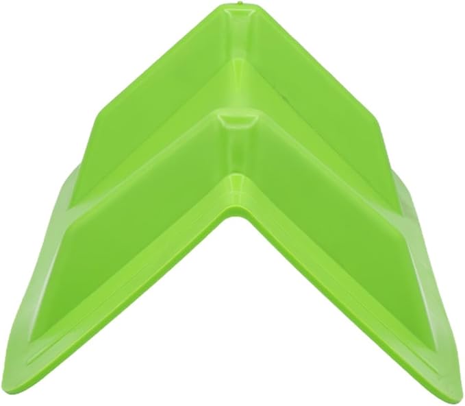 Mytee Products Green Flatbed Edge Protectors - 4"x4"x10" Plastic V Board Flatbed Corner Protectors for Cargo Loads & Tie Down Strap Guard - Fit 1 Strap Up to 4"