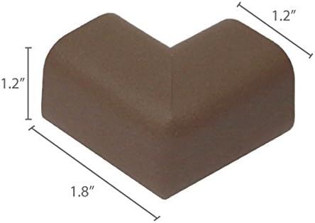 Kidkusion Table Cushion | Made in USA | 20 Foot Edge + 8 Corners | Brown | Baby Proof Furniture Edge and Corner Guards