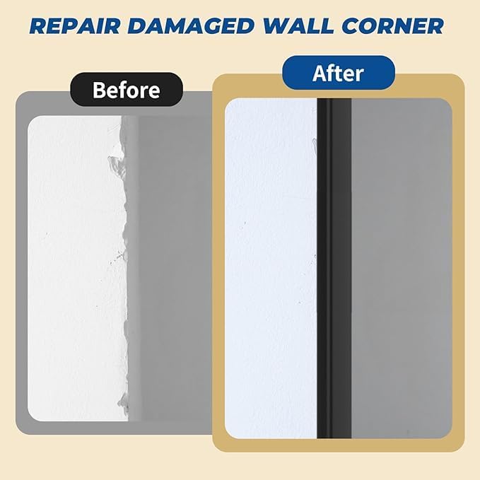 Wall Corner Edge Protector - 1.2 x 1.2 x 23.6 Inch Baby Proofing Corner Guards, Self Adhesive Furniture Edge Strips for Home, Kindergarten and Office, 5 Pack