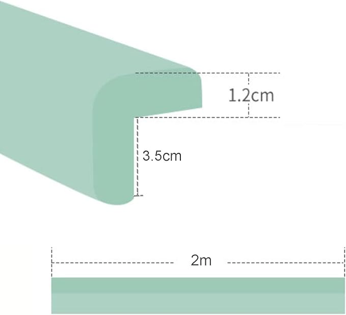 XPLKQXE Sharp Edge Safety Corner Edge Foam Padding, Edge Guards Bumpers Adhesive, Edge Corner Protector Guards for Table Edges & Sharp Corners(Green-B,10pcs)