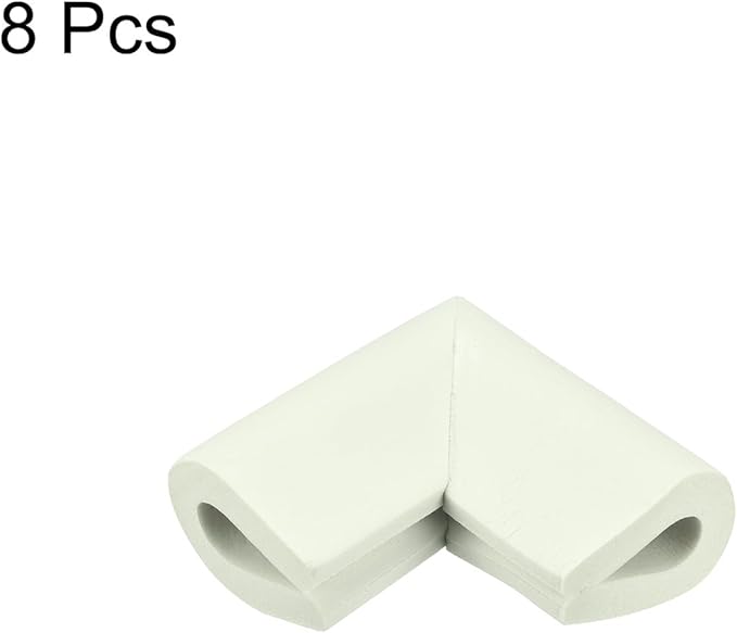 uxcell Corner Guards Edge Protectors, 8Pack U Foam Safety Bumper W Self-Adhesive Tape Furniture Corner Table Edge Guard, 2.16"x1.38"x0.31", White