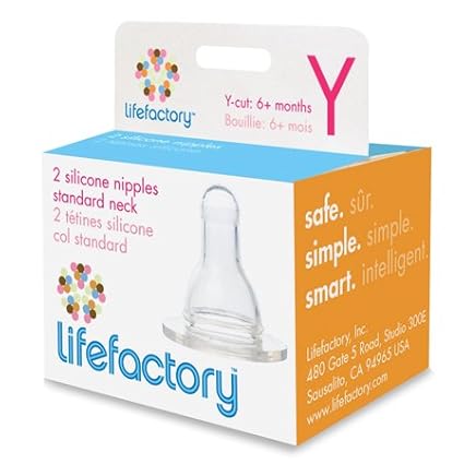 Lifefactory - Vented Silicone Nipples (Stage 2)