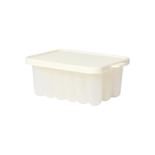 BIBS Baby Food Freezer Tray for Easy Storage, Compatible with BIBS Food Feeder, Spill-Proof, Silicone Bottom, Includes Lid, BPA-Free - Ideal for Breastmilk, Purees, Smoothies - Ivory