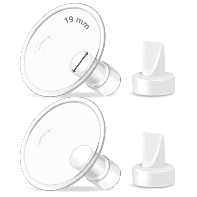 Maymom Pump Valve & MyFit 19mm Shield Compatible with Lansinoh Breast Pump Signature Pro/Smartpump/Manual Breast Pump. Replace Pump Valve. Not Original Lansinoh Pump Part