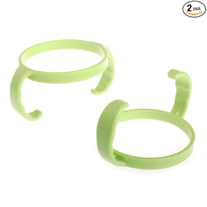 2 Pack Baby Bottle Holder Feeding Bottles for Comotomo Easy Cleaning 2 Count (Pink/Green) Easy Grip Plasic Handles Feeding Bottle Handles Bottle Handles for Baby Baby Bottle Handles Baby Bottle Baby