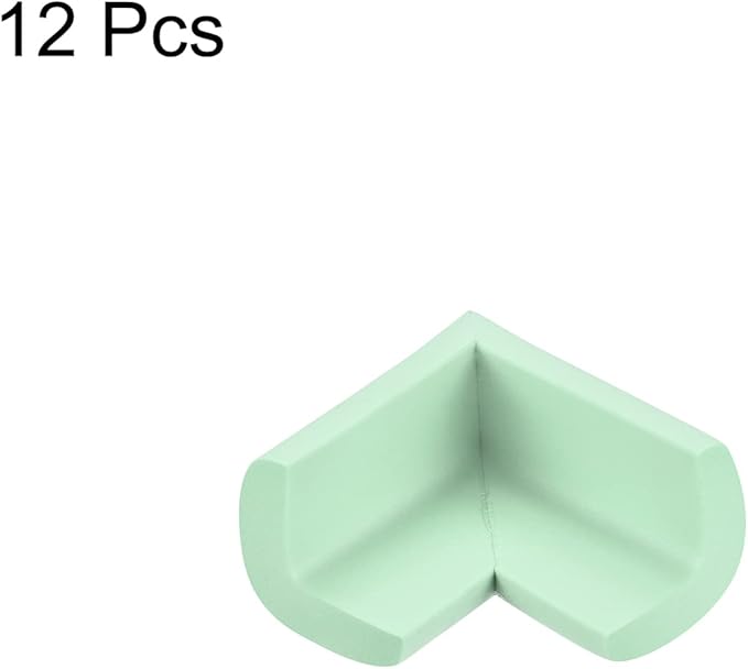 uxcell Corner Guards Edge Protectors, 12Pack Foam Safety Bumper Thicken, 55mm/2.16"(L) for Furniture Corner Table Edge Guard, Light Green