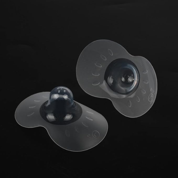 Breastfeeding Nipple Shields for Nursing Newborn Baby Nippleshield Breast Feeding 2 Count with Sterilizing Storage Case Clear (Size Less 13MM)