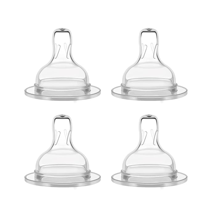 Maymom Silicone Nipple Fast Flow, 4pc; Compatible with Spectra/Motif Luna/Maymom Widemouth Bottles