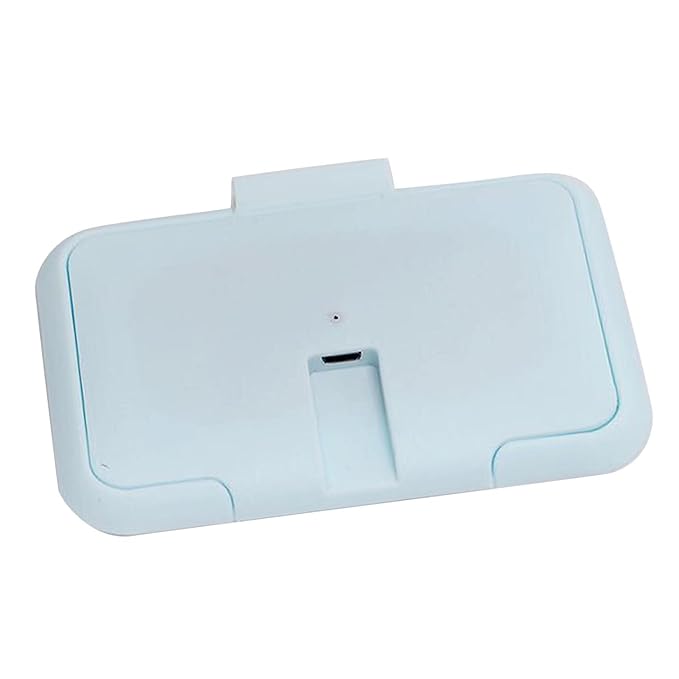 Baby Wipe Warmer Thermostat Temperature Double Layers Cover Portable USB Wet Wipe Heater Light Blue
