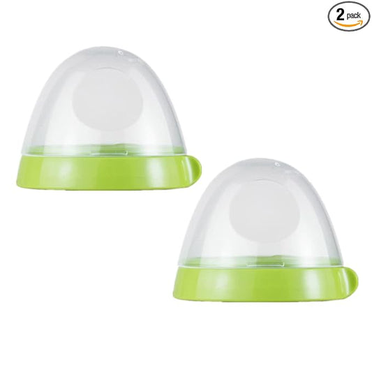 Baby Bottle Caps and Collars Rings Compatible for Comotomo Feeding Bottles,2 Count,Green