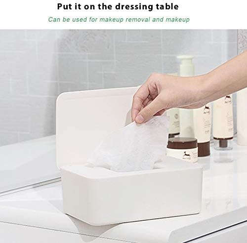 Rxan Wipes Dispenser, Wet Wipes Dispenser Holder Dustproof Tissue Storage Box Case with Lid for Home Office Desk
