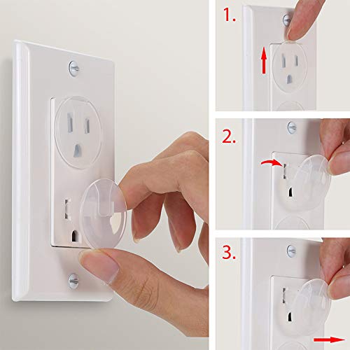 30 Pieces Outlet Plug Covers Clear Child Proof Electrical Protector Safety Caps