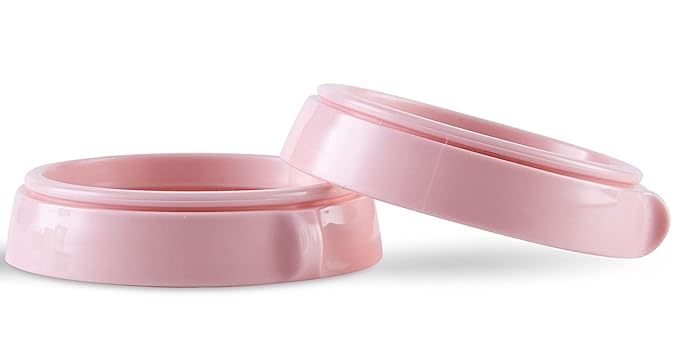 Bottle Collars Rings Replacement for Comotomo Baby Feeding Bottles, 4 Count (Pink)