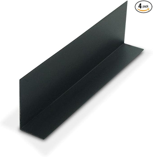 Outwater Plastics 1921-Bk Black 1'' X 2'' X 3/64''(.047'') Styrene Angle Plastic Angle Moulding 36 Inch Lengths (Pack of 4)