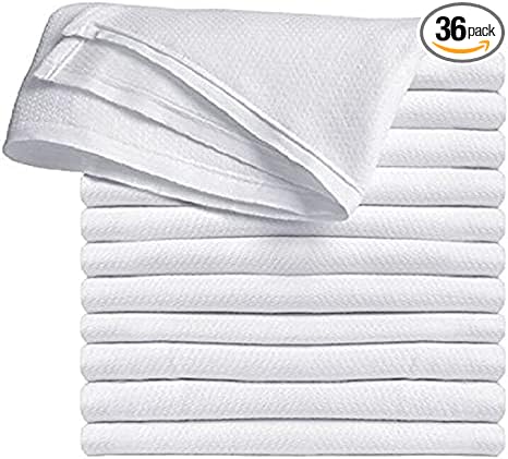 High Absorbency Reusable Flat Cloth Diapers, Soft & Safe 27 X 27 100% Cotton Burp Cloth, Also Great to Clean Mirrors (36)