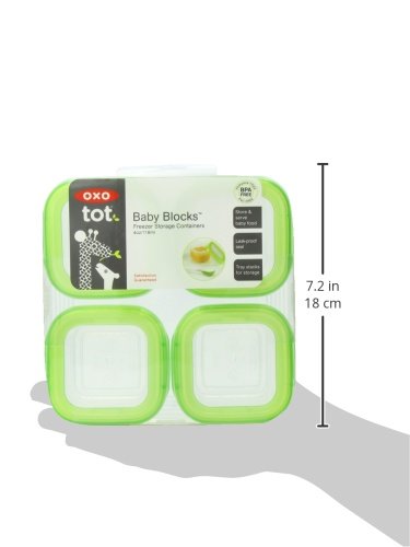 OXO Tot Baby Blocks Freezer Storage Containers 4oz- New Colors Available