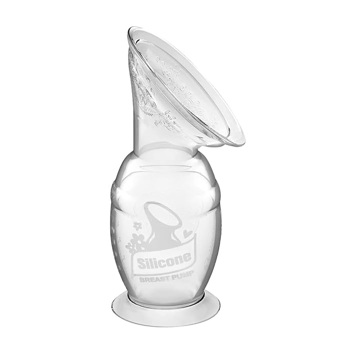 Haakaa New Silicone Breast Pump 150ML with Suction 100% Food Grade Silicone BPA PVC and Phthalate Free (150ml)