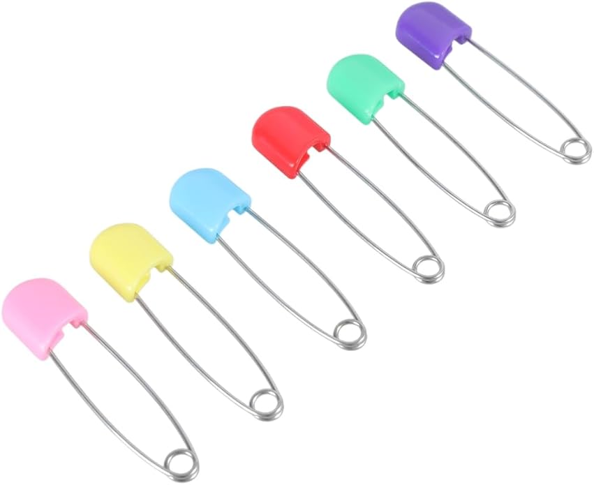 12 pcs Colors Locking Baby Cloth Nappy Diaper Craft Pins