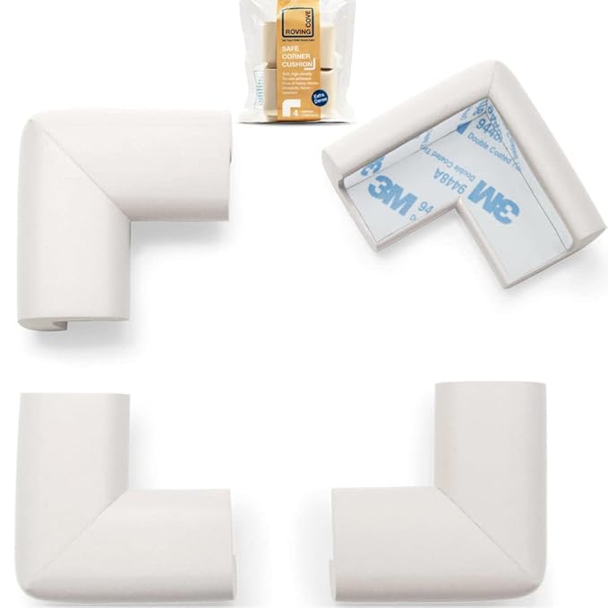 6ft Edge 4 Corners - Bundle & Save - RovingCove HeftyFit Edge Corner Guards, Oyster White