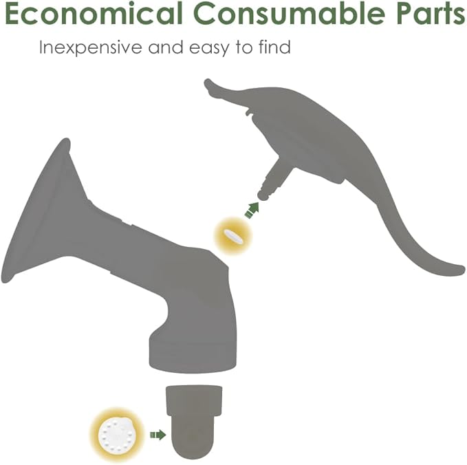 Replacement Parts for Medela Harmony Manual Pump; 4 O-Rings, 2 Membranes by Maymom