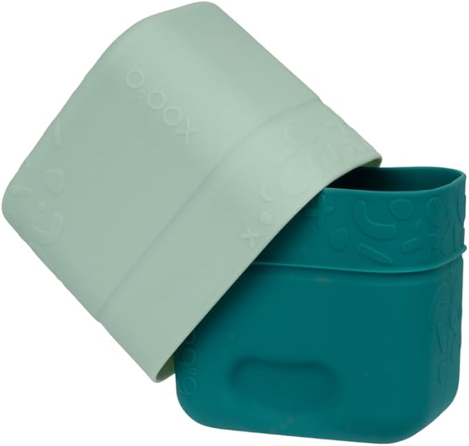 b.box Silicone Snack Cup (2-pack): Divider for Bento Box & Lunch Box, Ideal for Separating & Containing Foods, Dishwasher, Microwave, Oven and Freezer safe (Forest)