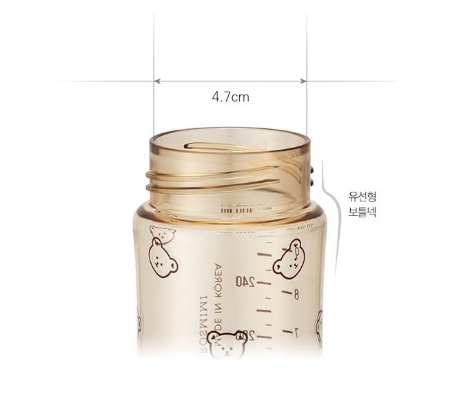 Grosmimi PPSU Baby Bottle, BPA Free (6oz Bear_White)