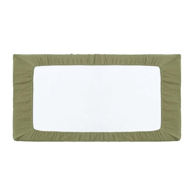 Cotton Changing Pad Cover,Unisex Diaper Change Table Sheet Ultra Soft Diaper Change Table Pad Cover Washable Changing Pad Sheets for Newborn,32in x 16in x 5in,Army Green