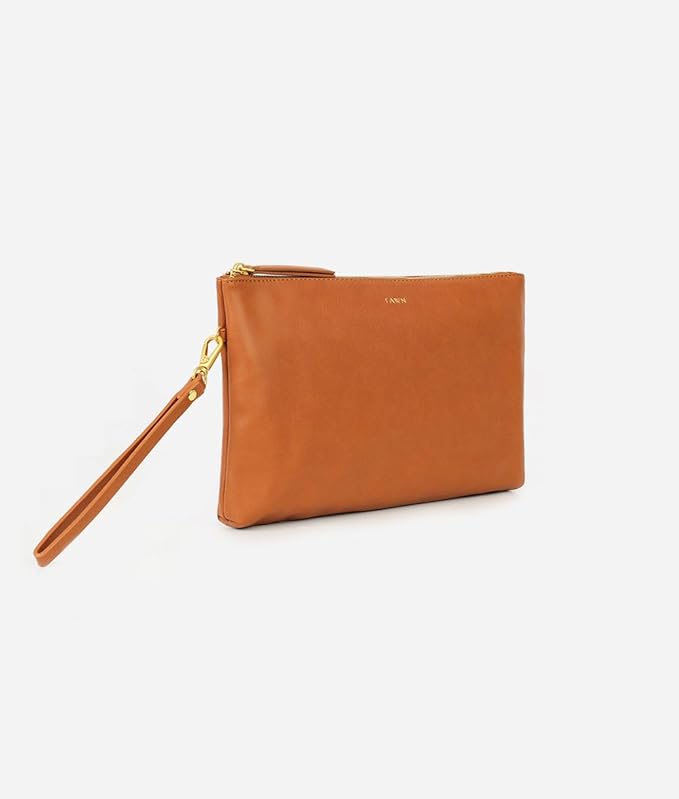 FAWN DESIGN The Changing Clutch, Diaper Clutch with Diaper Changing Mat, Zippered Premium Matte Faux Leather Compact Diaper Bag with Wipeable Changing Pad, 12x7.5 inches