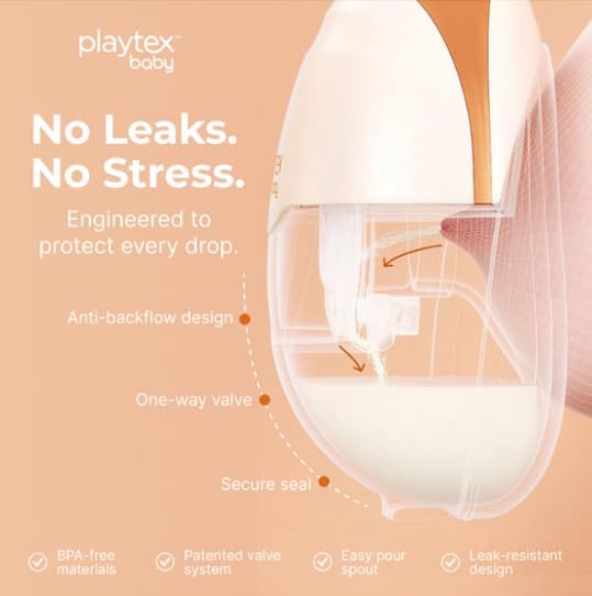 Playtex Baby Electric Breast Pump (H15 Wearable Model), Hands-Free in-Bra Pump, 3 Modes, 12 Levels, Quiet Operation, 180ml Capacity