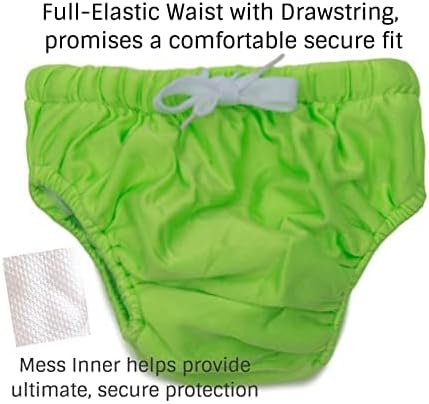 KaWaii Baby Reusable Swim Diaper Mesh Layer, Stretchy, Lightweight, Swim Activities, Travel, Boys & Girls(M) 24–35 Pounds, Pack of 2 Blue