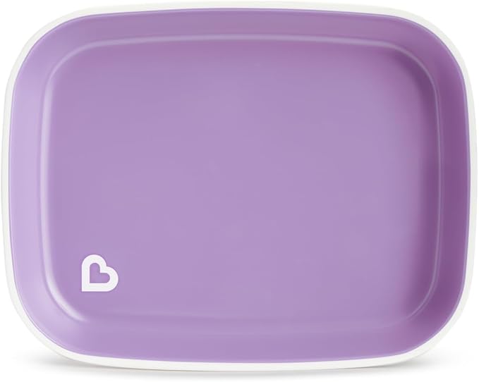 Munchkin® Splash™ 4 Piece Toddler Plates, Pink/Purple