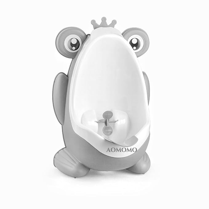 AOMOMO Urinal Potty Training for Boys with Frog Funny Aiming Target (Grey)