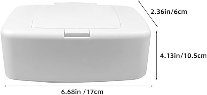 BESPORTBLE 3Pcs White PP Wipe Dispenser Box: Push Button Holder for Baby and Adult Flushable Wipes - Minimalist Wet Tissue Case Fits Water