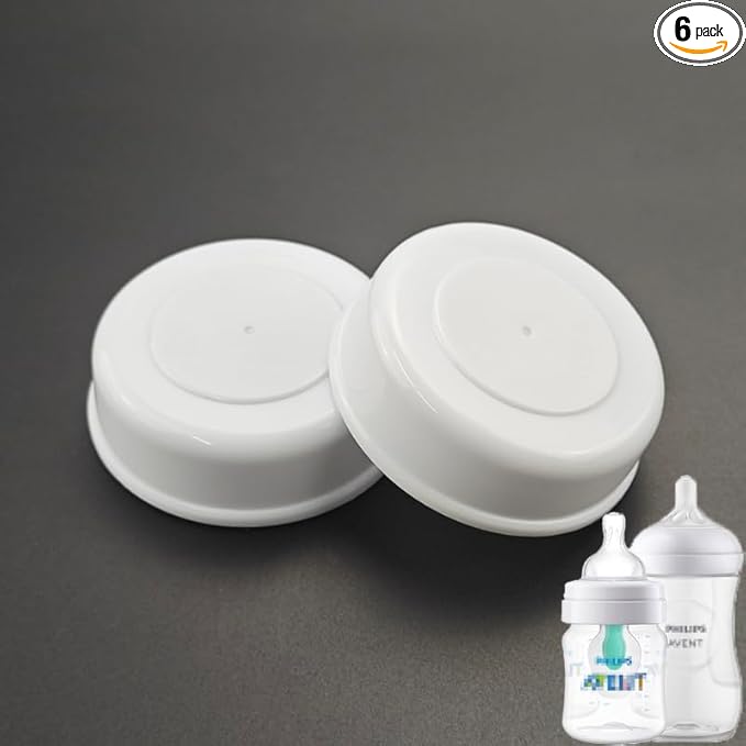 (6-PCs) Travel Bottle Caps Compatible with Avent Bottles, Bottle Lids Replacement Modle B