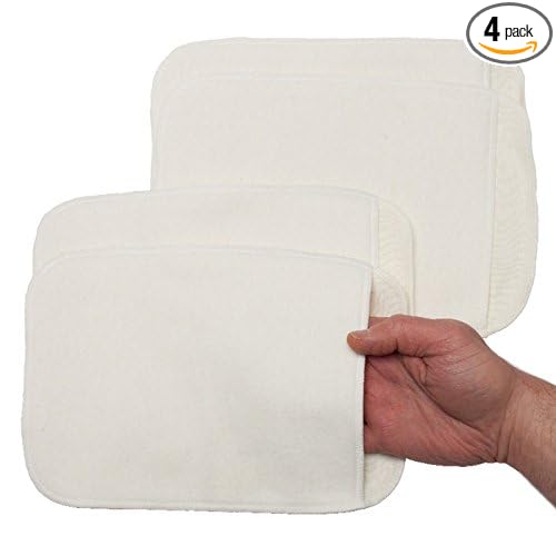 Pocket Soft Wipes. Pack of 4 (Hemp/Organic Cotton)