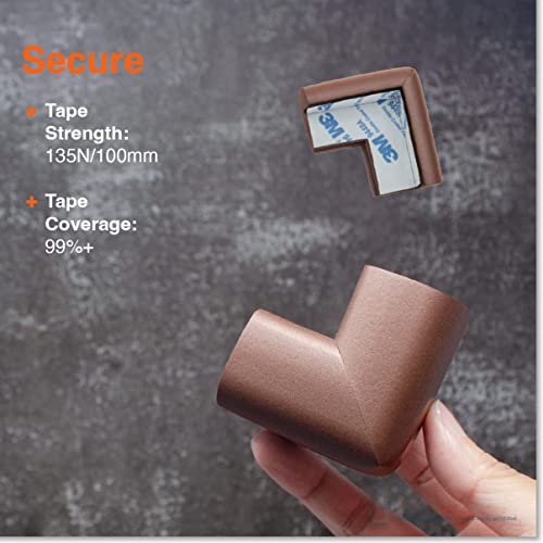 20 Corners - Bundle & Save - RovingCove HeftyFit Corner Guards, Coffee Brown