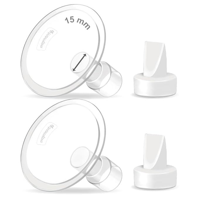 Maymom Pump Valve & MyFit 15mm Shield Compatible with Lansinoh Breast Pump Signature Pro/Smartpump/Manual Breast Pump. Replace Lansinoh Pump Valve. Not Original Lansinoh Pump Part